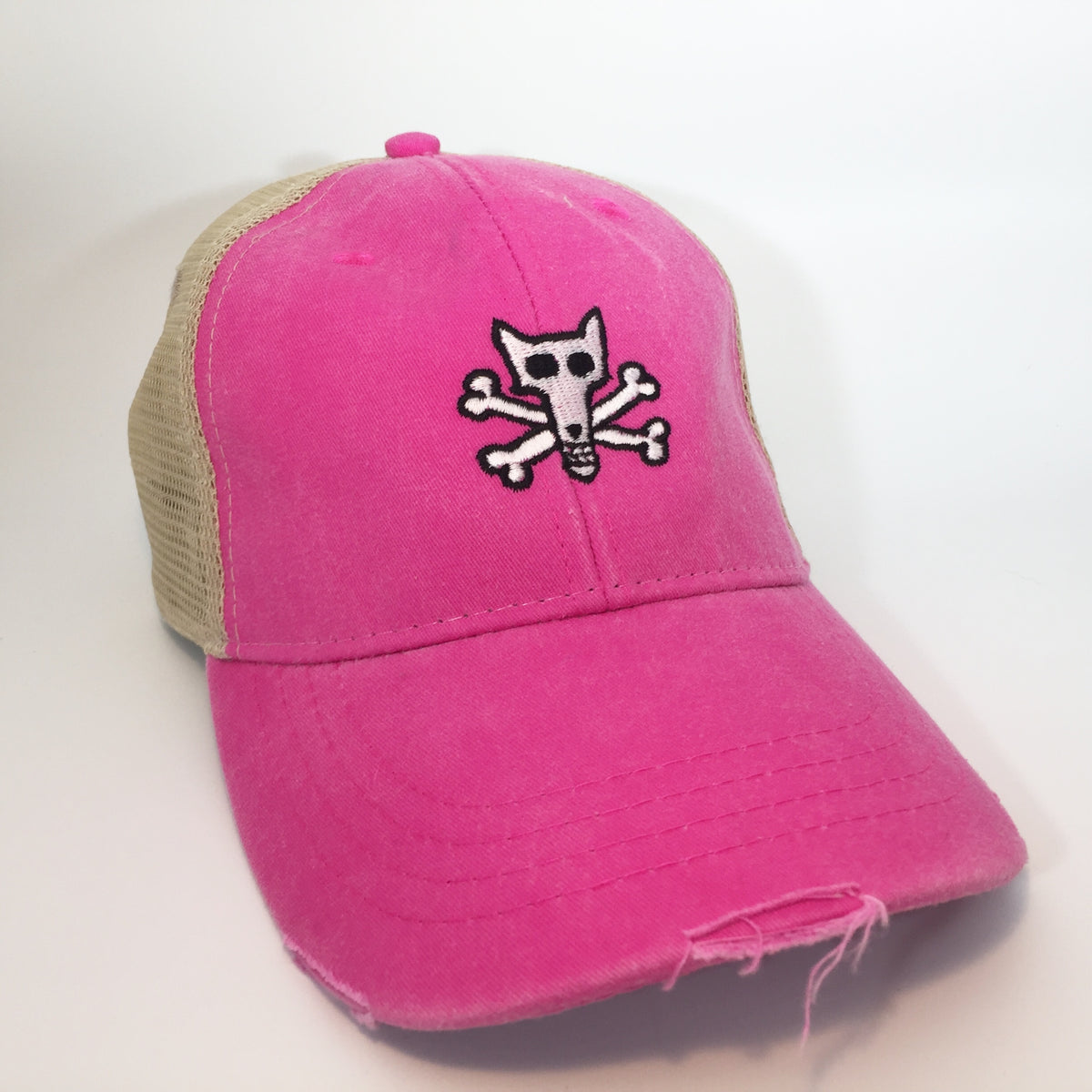 Foxy's Skull & Bones Distressed Trucker Cap – Foxy's BVI