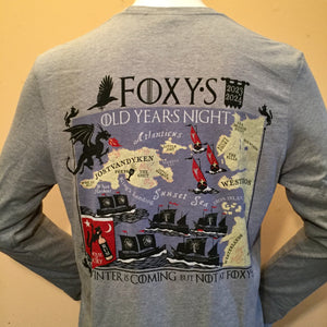 Foxy's Old Year's Night 23-24 'Game of Thrones - Map' Long Sleeve Tee