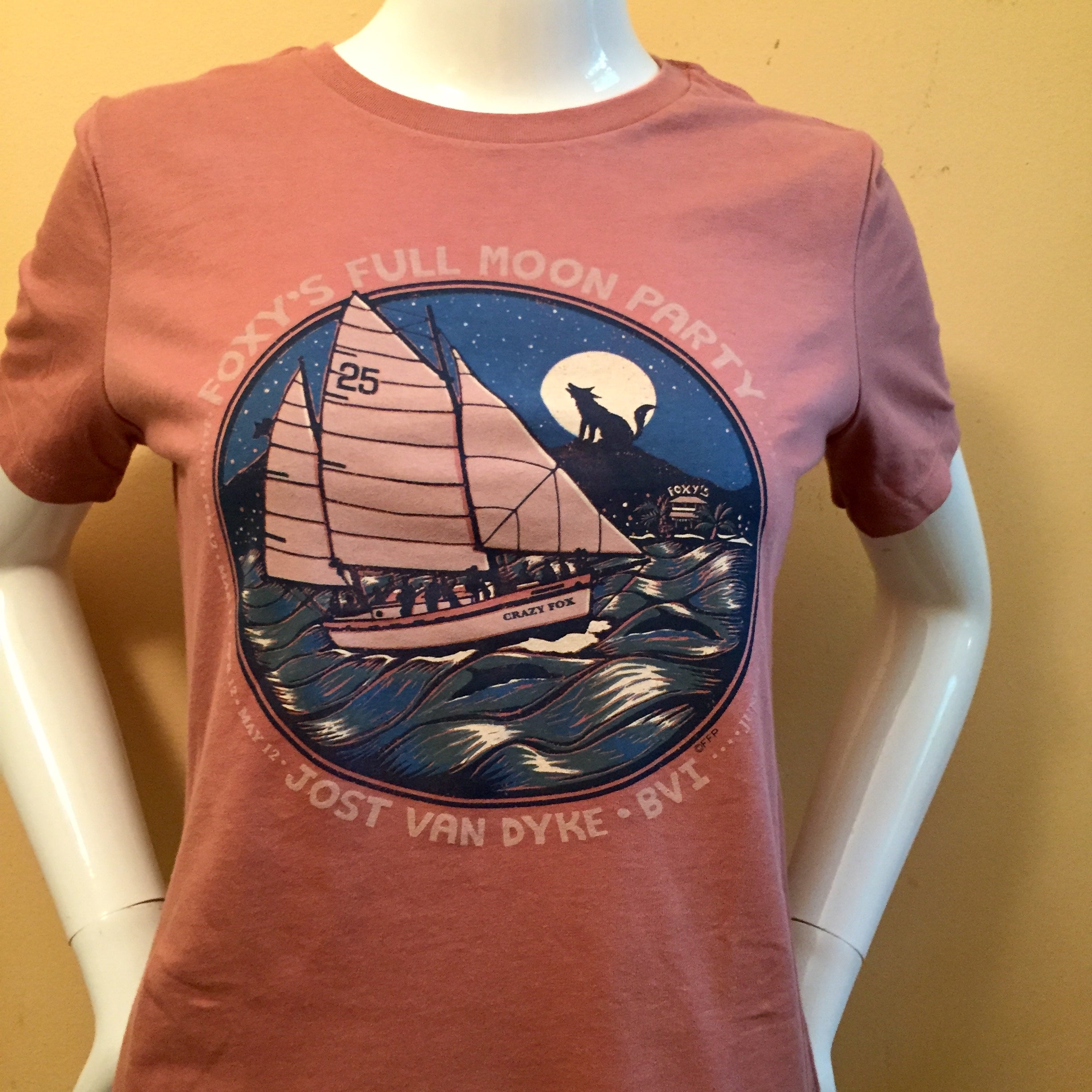 Foxy's 'Full Moon Party' Ladies Short Sleeve Tee