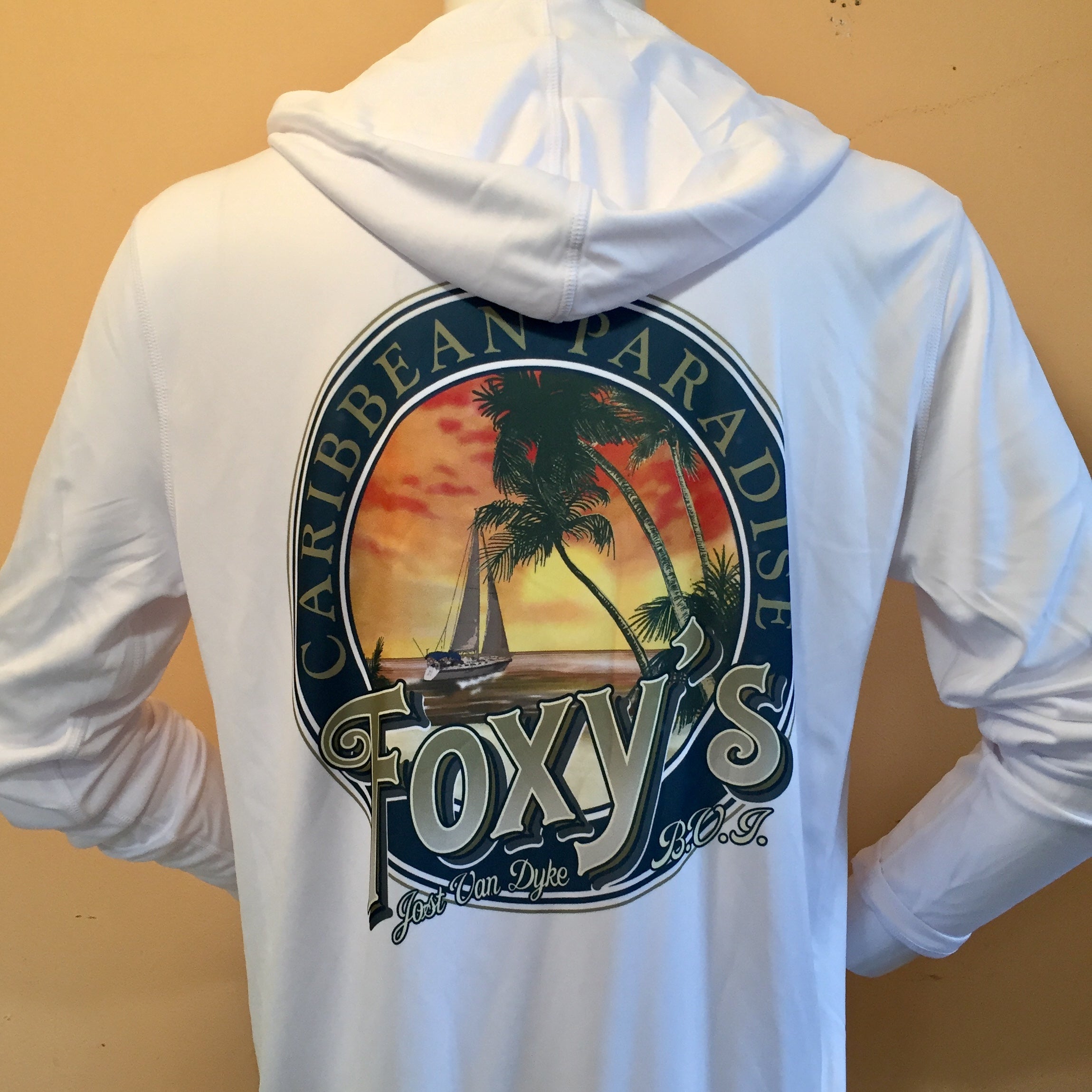 Foxy's 'Caribbean Paradise' Long Sleeve Hoody Performance Tee