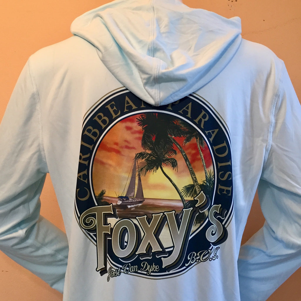 Foxy's 'Caribbean Paradise' Long Sleeve Hoody Performance Tee