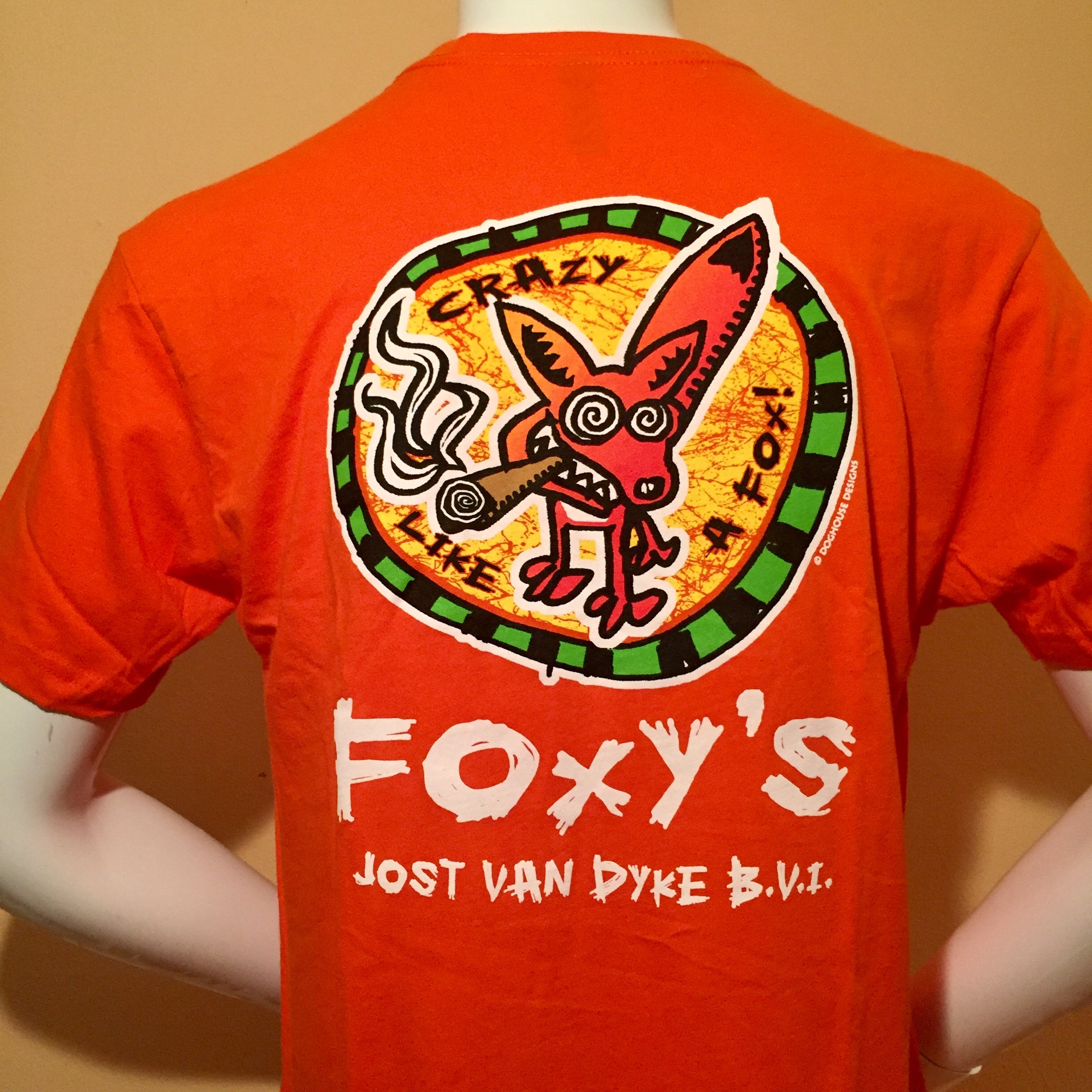 a Tee Foxy\'s Fox\' \'Crazy Sleeve – Like BVI Short Foxy\'s SALE!!