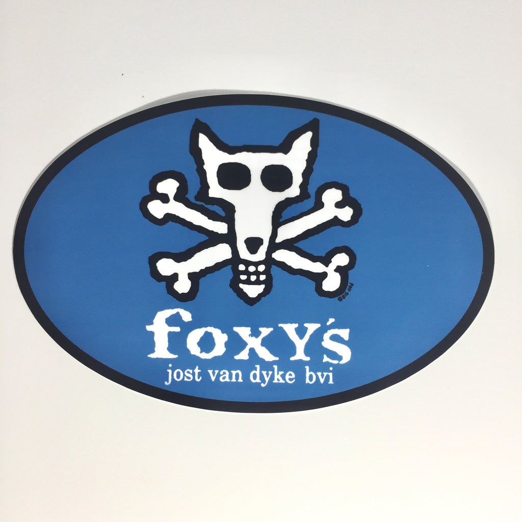Foxy's Skull & Crossbones Euro Oval Sticker
