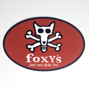 Foxy's Skull & Crossbones Euro Oval Sticker